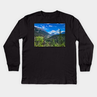 Jasper National Park Mountain Landscape Photography V2 Kids Long Sleeve T-Shirt